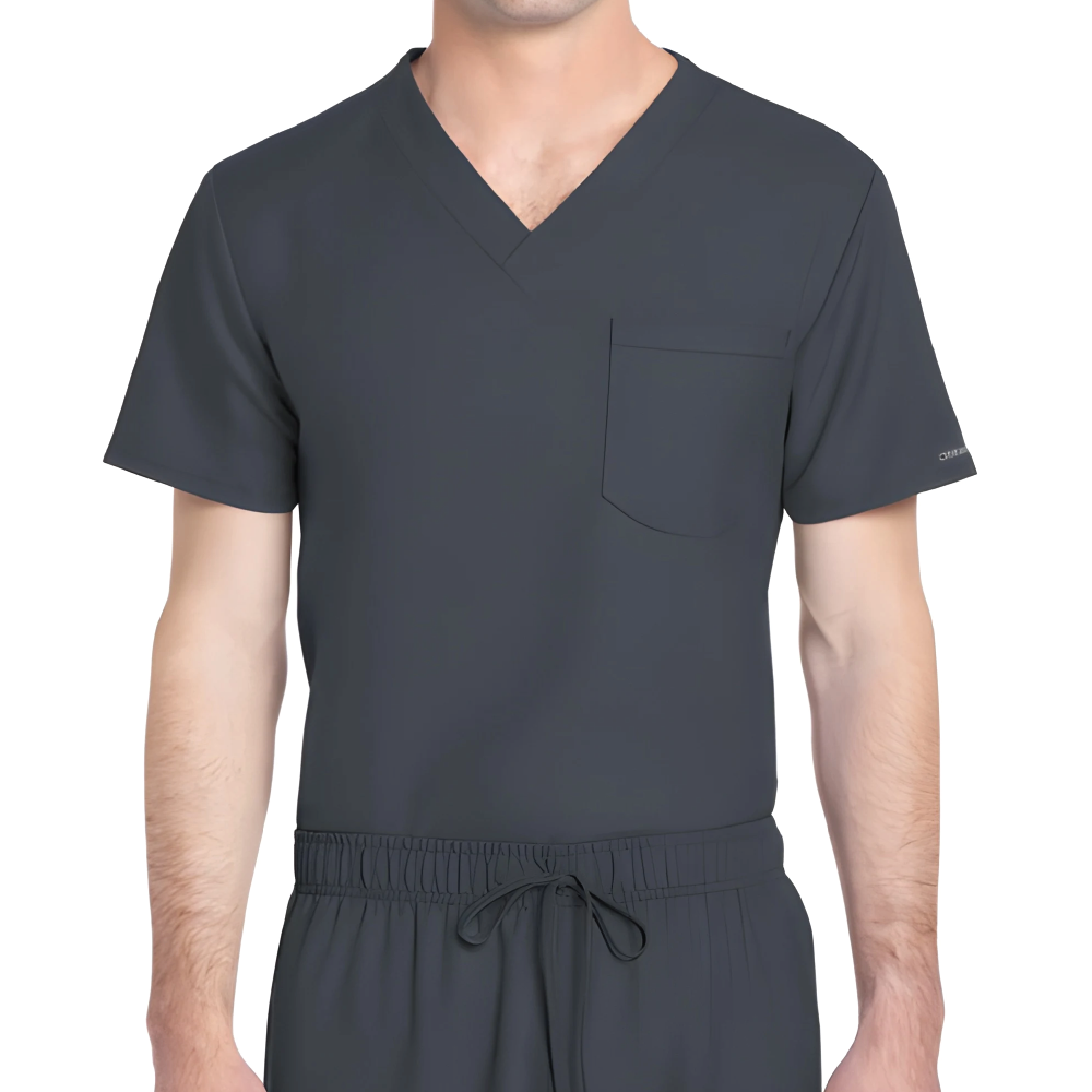 Cherokee Unisex 1-Pocket V-Neck Top