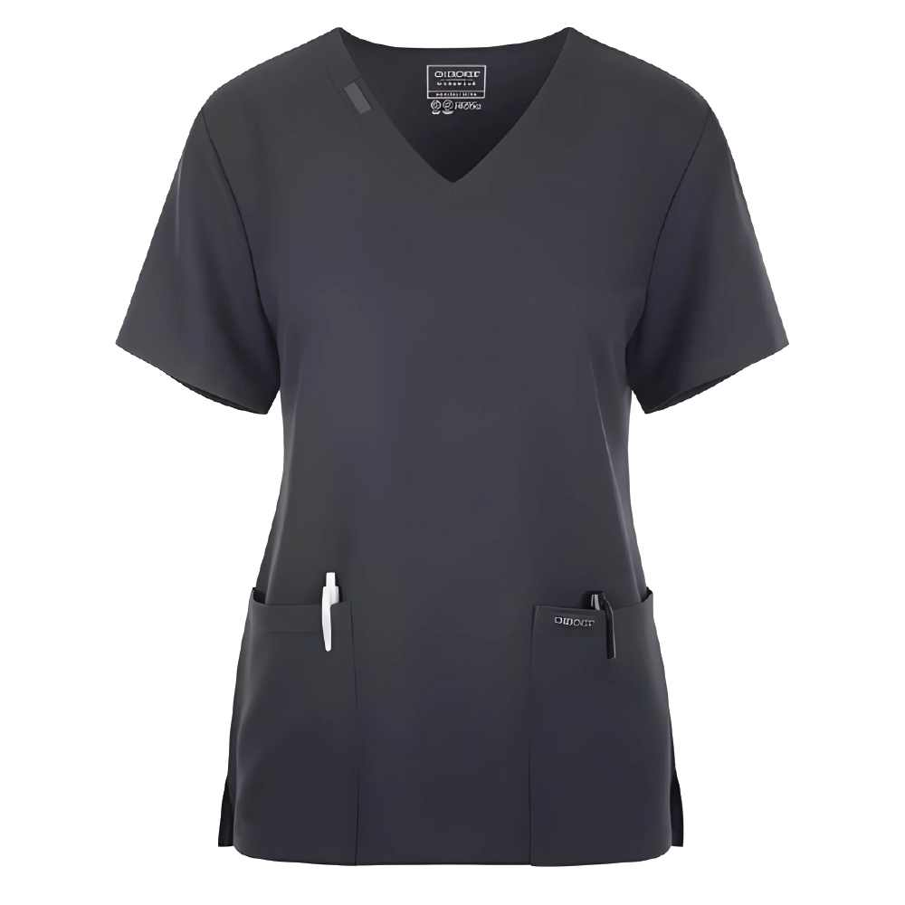 Cherokee Women's 2-Pocket V-Neck Top
